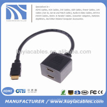 HDMI Male To 2 HDMI Female Splitter Adapter Cable